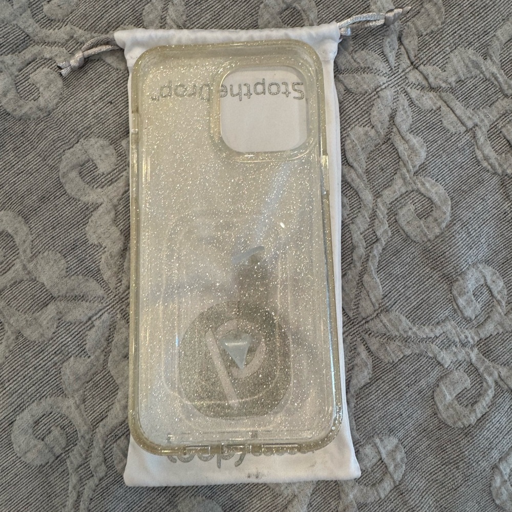 Clear Sparkle Silver iPhone 15 Pro Max Loopy Case - Picture 4 of 4